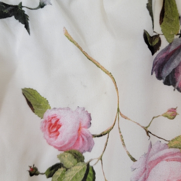 Express Floral Off The Shoulder Flowy Top - Picture 4 of 5